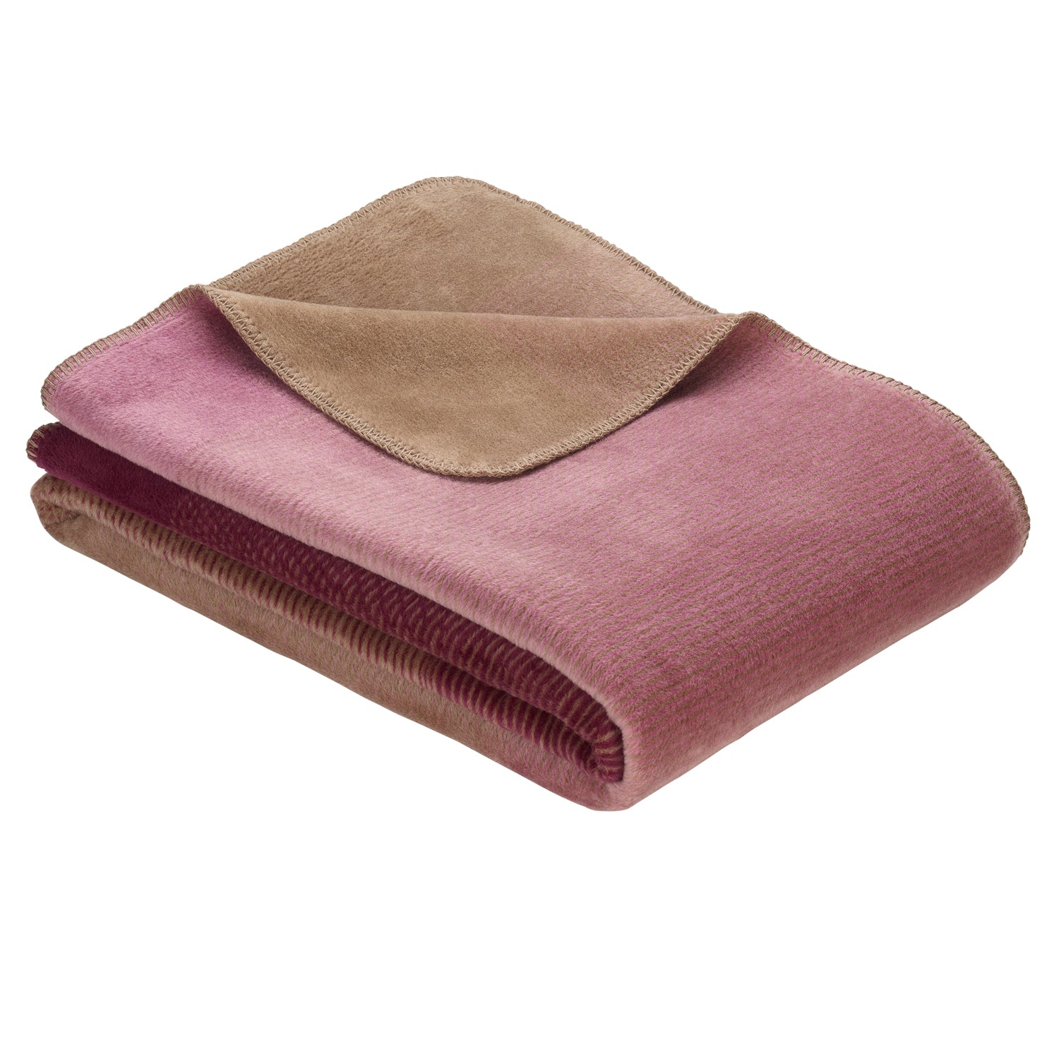 Ibena Blanket - Jacquard Toronto, Violet/Brown 150x200